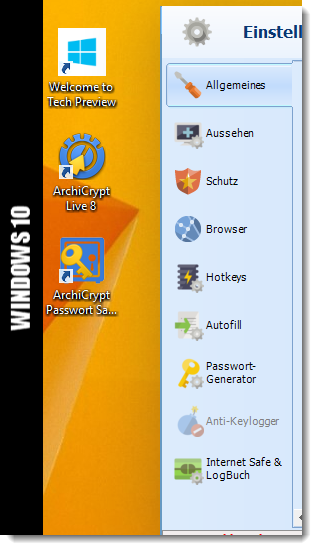 Passwort Safe - Windows 10