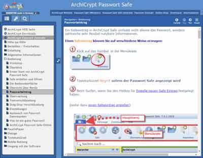 Online-Hilfe Passwort Safe